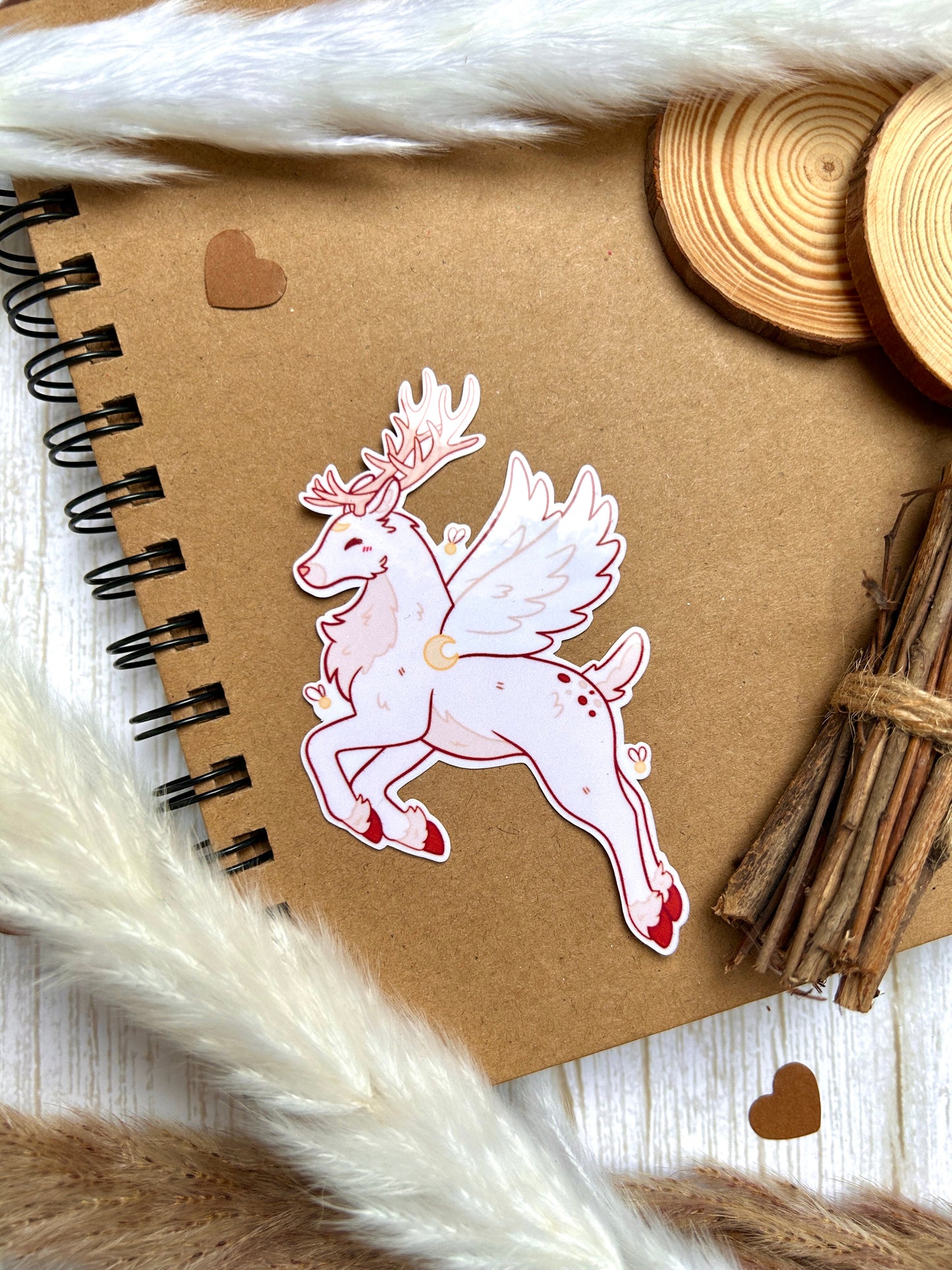 Sticker Renne Ailé