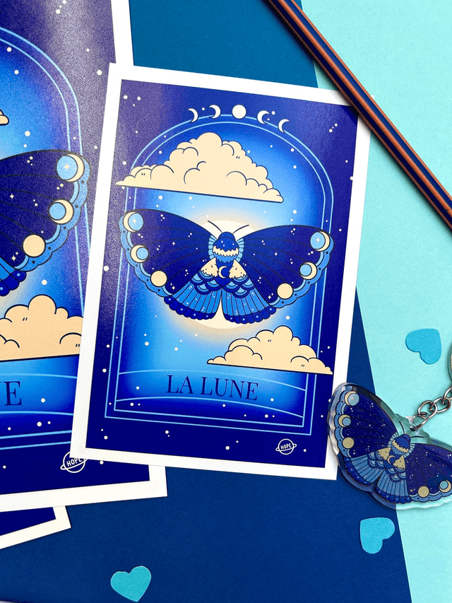 Affiche Carte de Tarot La Lune