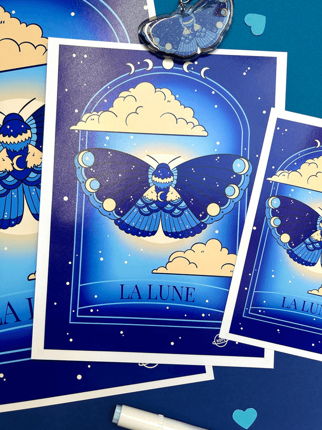 Affiche Carte de Tarot La Lune