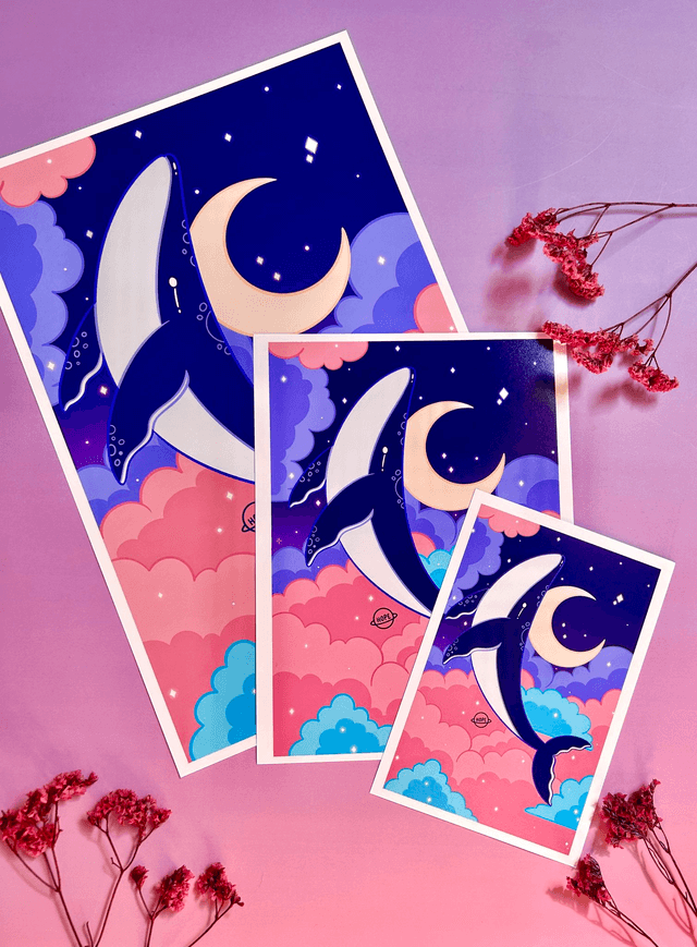 Affiche Illustration Baleine