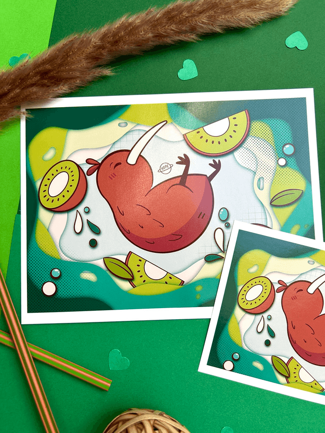 Affiche Illustration Kiwi