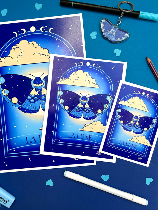 Affiche Carte de Tarot Lune