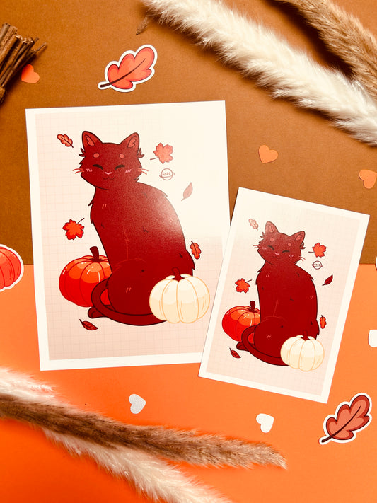 Affiche Chat d'Automne